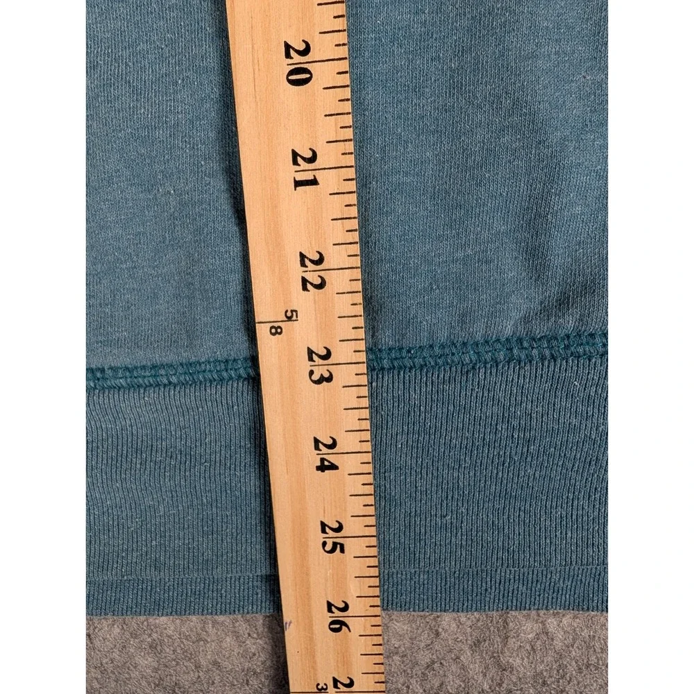 The‎ North Face Mens Pullover Hoodie Heathered Teal Blue Embroidered Logo Fleece